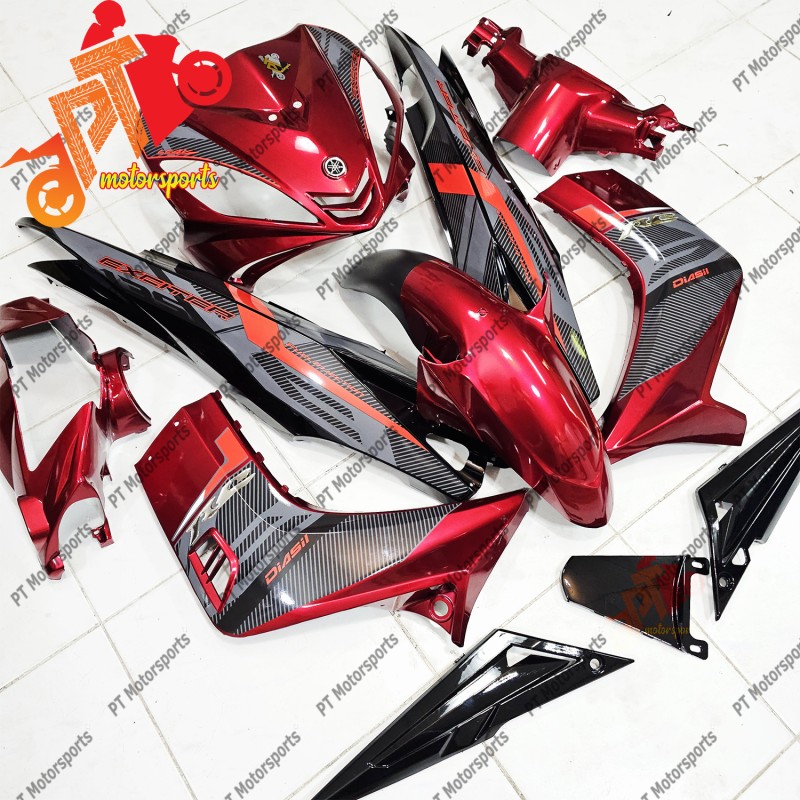 Yamaha LC 135 Cover Set Body Set V1 Exciter RC Red Black DRMK Red 323