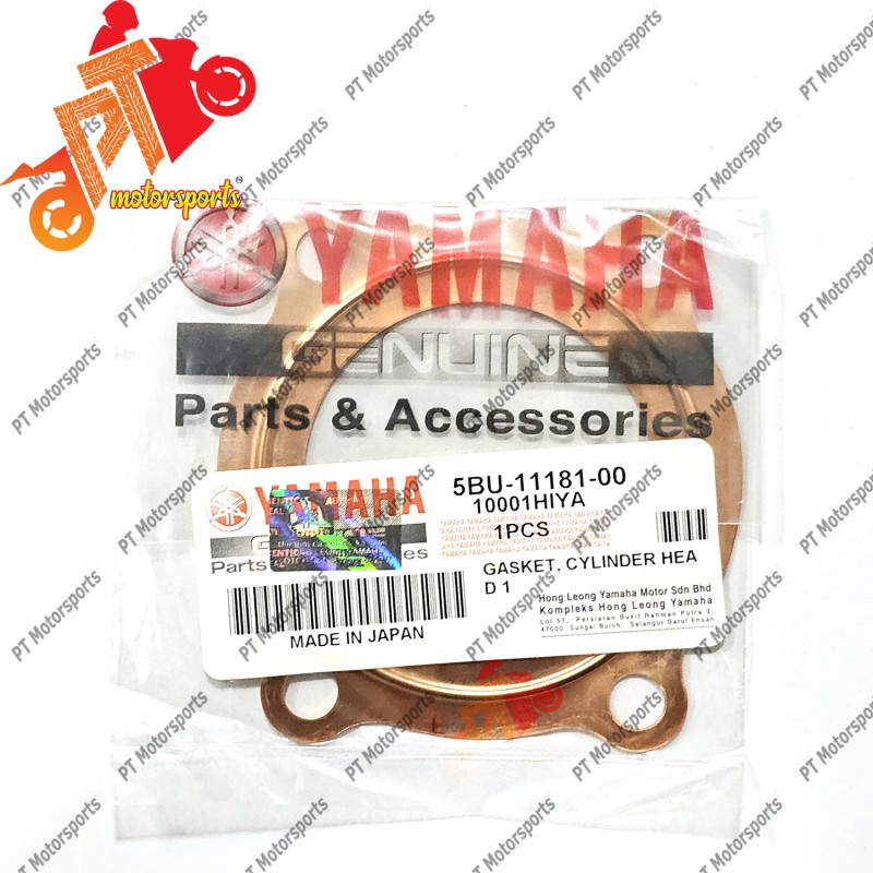 Yamaha Japan 100% Original HLY  125Z 125ZR Y125 Top Set Gasket Copper Tebal Engine Head Gasket