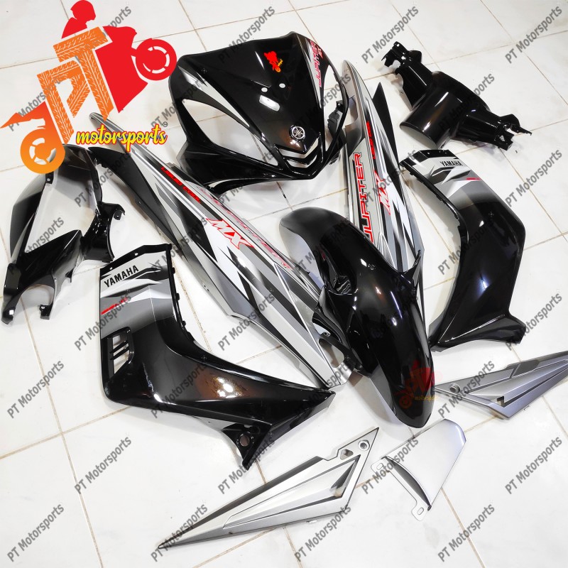 Yamaha Lc 135 V1 Body Set Cover Set Hitam Silver Black Silver Jupiter MX 13 Black