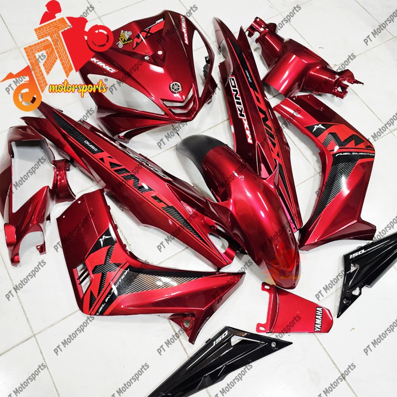 Yamaha LC 135 V1 Cover Set Body Set Red Drmk MX King 3 Exciter Merah Moritaka Sticker