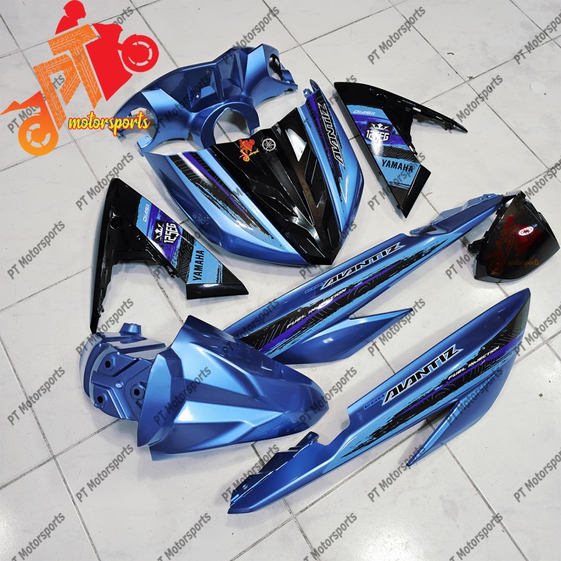 Ego Avantiz Avantis Cover Set Body Set Butterfly Blue With Sticker Siap Tampal PBMJ Black
