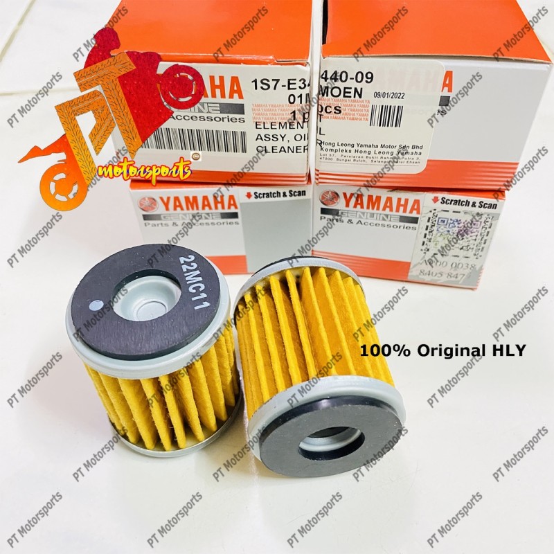 1pcs 100% Original HLY YAMAHA OIL FILTER LC135 LC 135 135LC FZ150 Y15ZR Y15 FZ SRL115 MINYAK Oil Filter 100% Original HLY