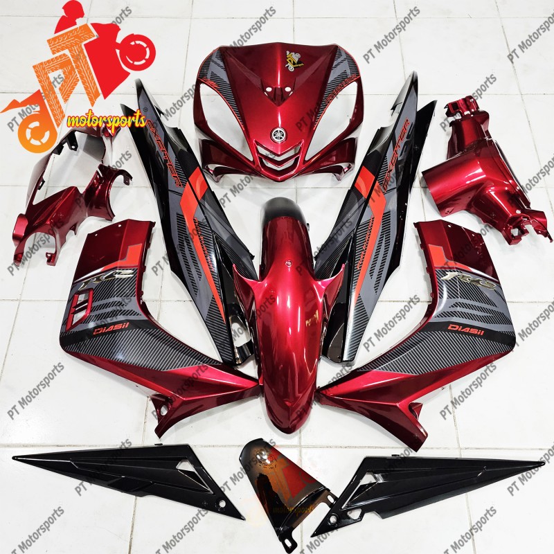 Yamaha LC 135 Cover Set Body Set V1 Exciter RC Red Black DRMK Red 323